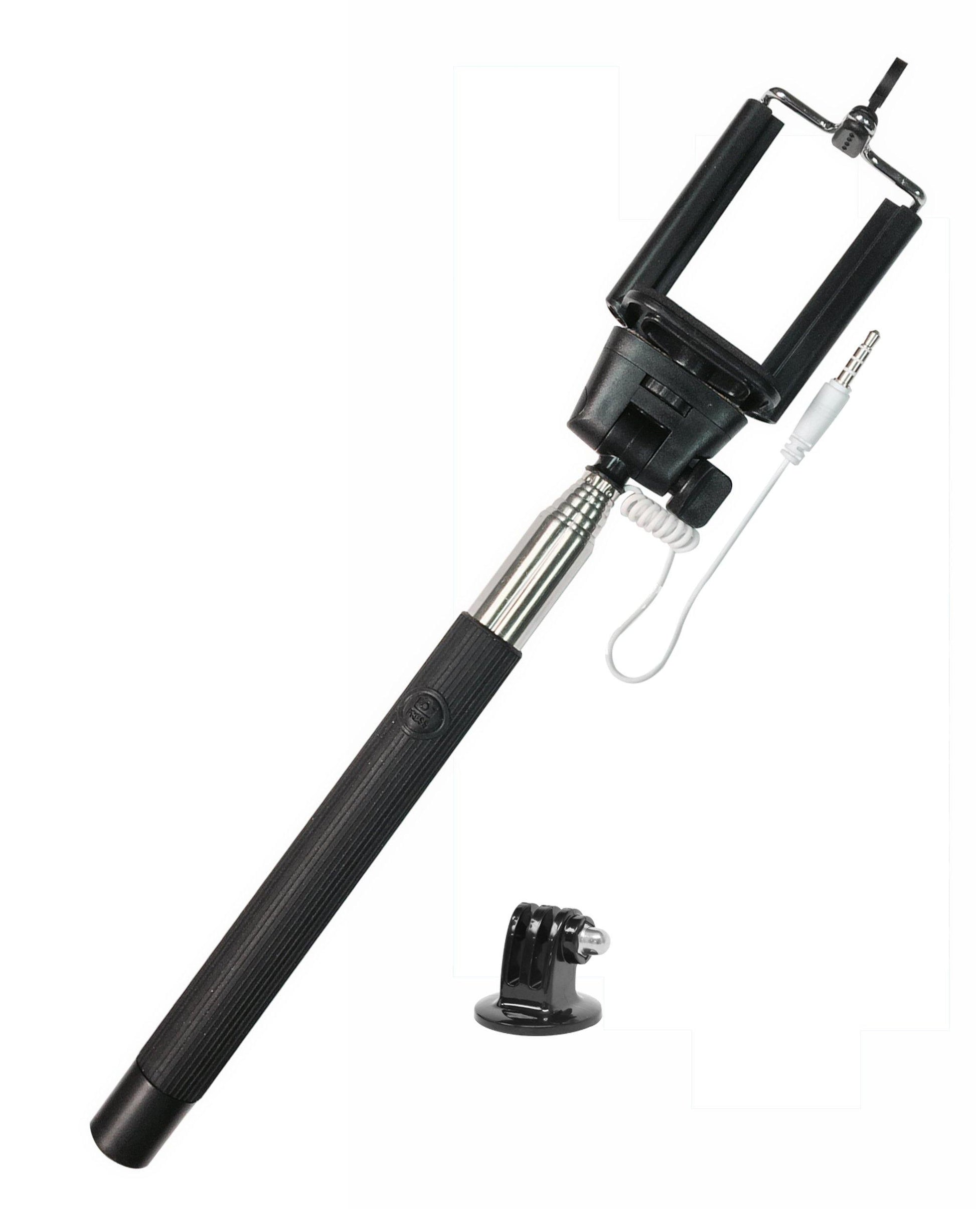 MP-12 Selfie Stick Monopod with Built-in Wired Shutter Release for Smartphones, Digital Cameras & Action Cameras - Vidpro