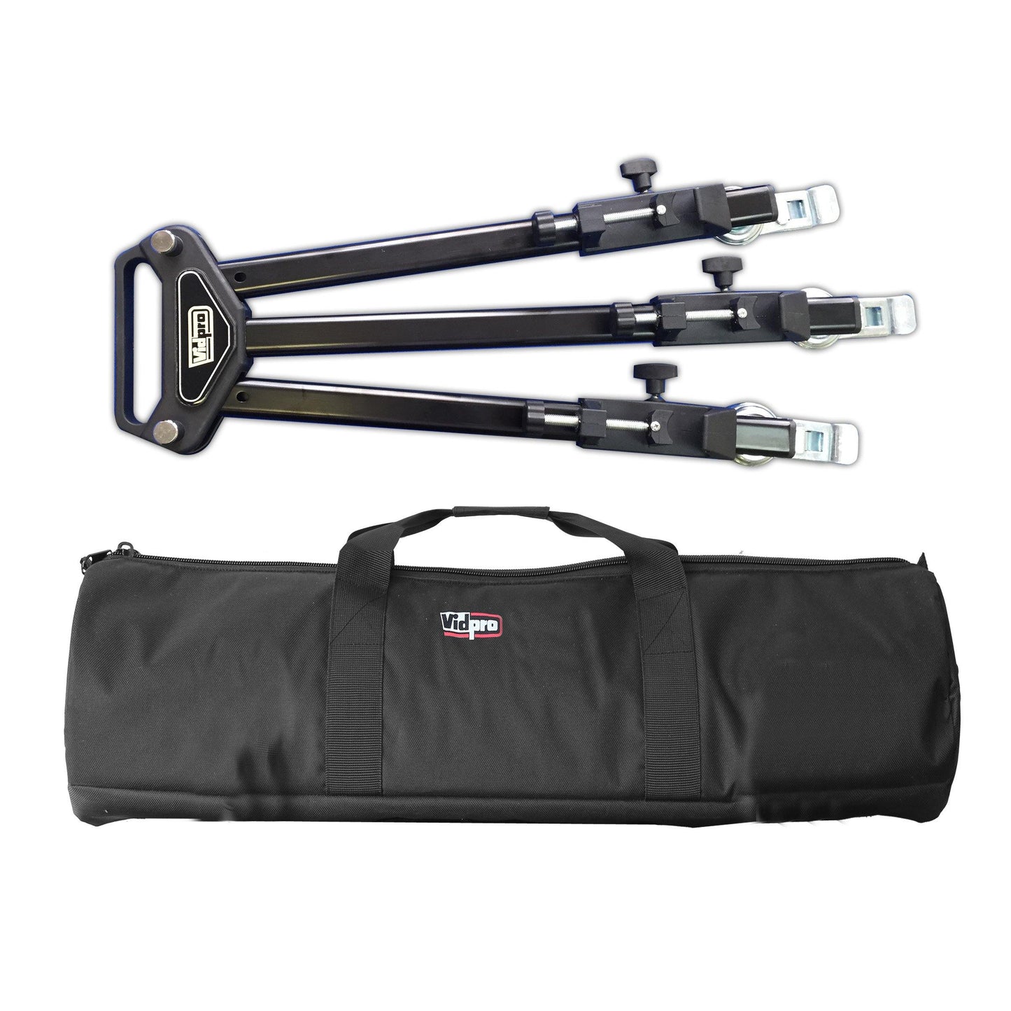 PD-1 Professional Tripod Dolly Heavy-Duty with Locking Wheels and Carry Case - Vidpro