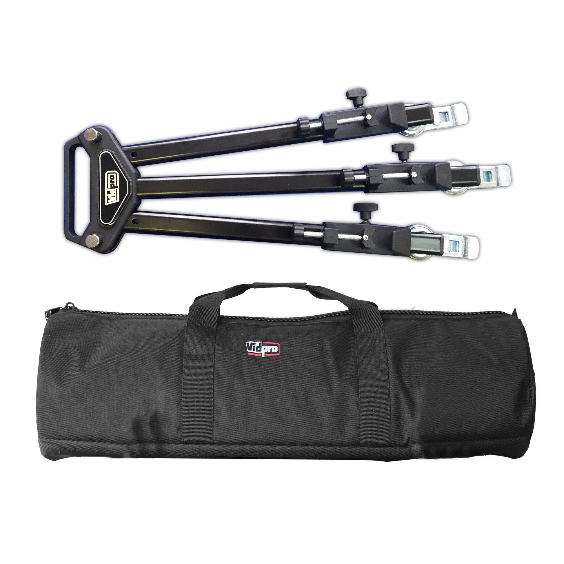 PD-1 Professional Tripod Dolly Heavy-Duty with Locking Wheels and Carry Case - Vidpro