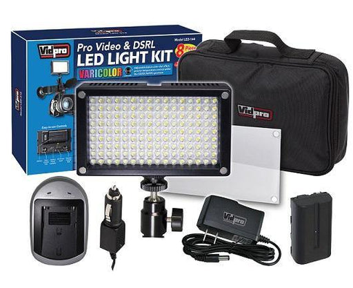 Vidpro LED-330X Kit de luz para fotos y video, luz LED para panel de  cámara, ajustable y regulable 3200K-5600K, luz de color variable para  cámaras con