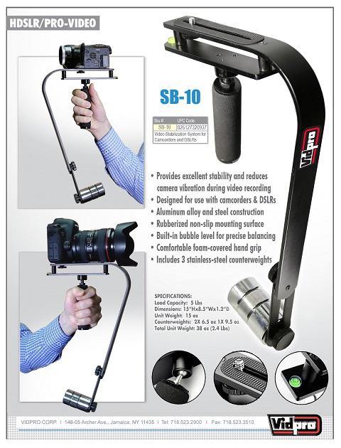 SB-10 Steadycam Video Stabilizer - Vidpro