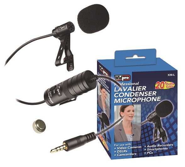 XM-L Professional Lavalier Condenser Microphone - Vidpro